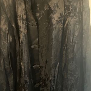 Black floor length oriental jacket
